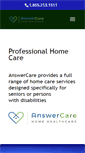 Mobile Screenshot of answercare.org
