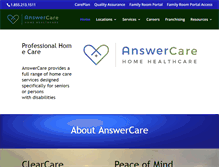 Tablet Screenshot of answercare.org